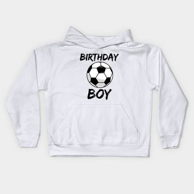 Soccer Birthday Party Theme Kids Soccer Bday Boys Party Kids Hoodie by IYearDesign